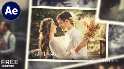 Romantic Slideshow Video Displays template preview