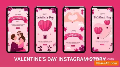 Videohive Romantic Valentines Day Instagram Story Template Elements template preview