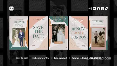 Romantic Wedding Instagram Reels Product Promo template preview