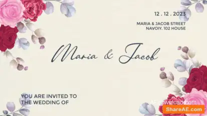 Romantic Wedding Intro Openers template preview