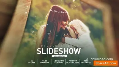 Romantic Wedding Intro Slideshow Openers template preview