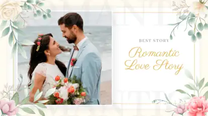 Romantic Wedding Slideshow Video Displays template preview