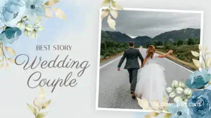 Romantic Wedding Slideshow Video Displays template preview