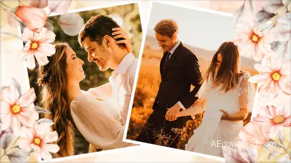 Romantic Wedding Slideshow Video Displays template preview
