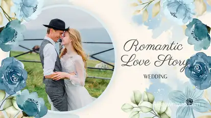 Romantic Wedding Slideshow Video Displays template preview