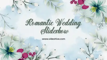 Romantic Wedding Slideshow Video Displays template preview