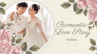 Romantic Wedding Slideshow Video Displays template preview