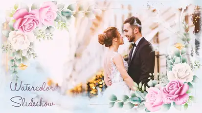 Romantic Wedding Slideshow Video Displays template preview