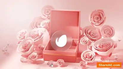 Rose Box Valentine Logo Reveal 3D Logo Stings template preview