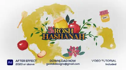 Rosh Hashanah Titles Openers template preview