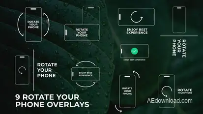 Rotate Your Phone Video Displays template preview
