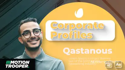 Rounded Corporate Profile Video Displays template preview