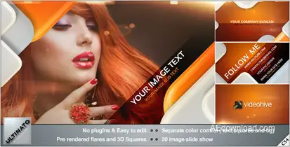 Rounded Slide Video Displays template preview