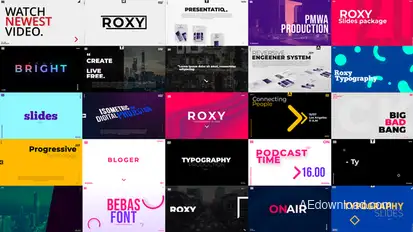 Roxy Typography Slides Titles template preview