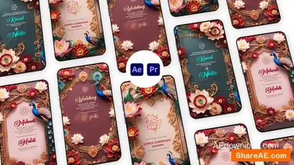 Videohive Royal Hindu Indian Wedding Instagram Story Elements template preview