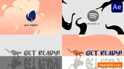 Running Cat Logo Opener for After Effects Logo Stings template preview