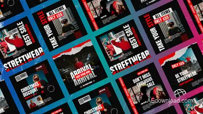 Rustic Christmas Fashion Social Media Posts Product Promo template preview