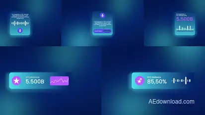 SaaS Widgets Elements template preview