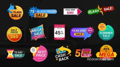 Sale Badges Elements template preview