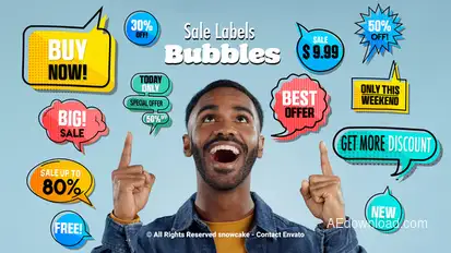 Sale Labels Bubbles Titles template preview