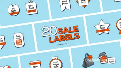 Sale Labels Product Promo template preview