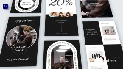 Salon Instagram Stories (6 in 1) Product Promo template preview