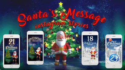 Santa Message Instagram Stories Product Promo template preview