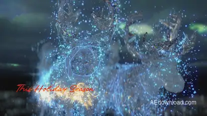 Santa Sleigh Reveal Logo Stings template preview