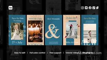 Save the Date Instagram Reels Product Promo template preview