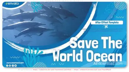 Save the World Ocean Video Displays template preview