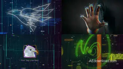 Scan Fingerprint Biometrics Logo Reveal Logo Stings template preview