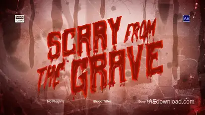 Scary Blood Titles Titles template preview