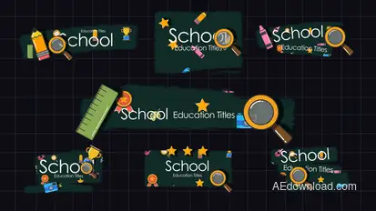 School Education Titles Titles template preview