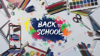 School Stop Motion Logo Stings template preview