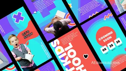 School Stories Instagram Product Promo template preview
