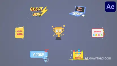 School Titles for After Effects Titles template preview