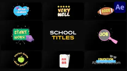 School Titles for After Effects Titles template preview