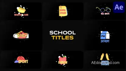 School Titles for After Effects Titles template preview