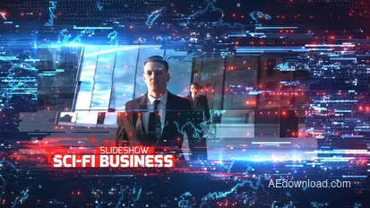 Sci-Fi Business Slideshow Video Displays template preview