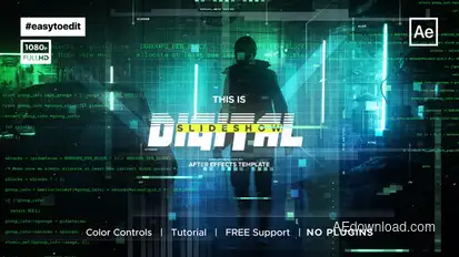 Sci-Fi Digital Slideshow Video Displays template preview