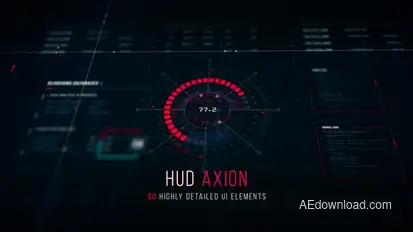 Sci-Fi HUD - Axion Elements template preview