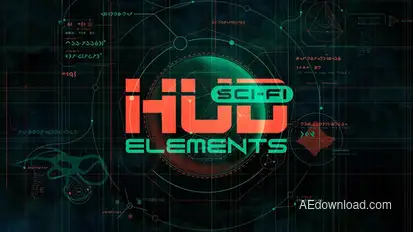 Sci-fi HUD Elements Infographics template preview