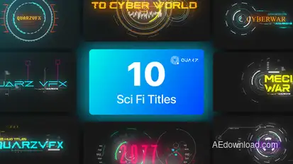 Sci-Fi Titles Vol. 01 Titles template preview