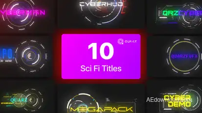 Sci-Fi Titles Vol. 02 Titles template preview