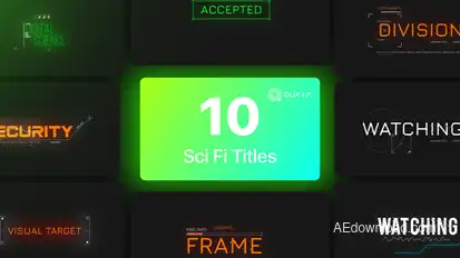 Sci-Fi Titles Vol. 03 Titles template preview