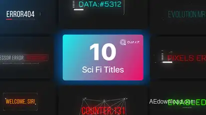 Sci-Fi Titles Vol. 04 Titles template preview