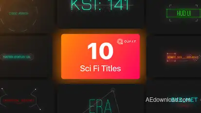 Sci-Fi Titles Vol. 05 Titles template preview