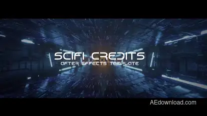 Sci-fi Tunnel Credits Titles template preview