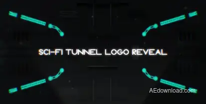 Sci-Fi Tunnel Logo Reveal Openers template preview
