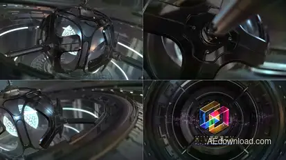 SciFi Cyber Tech Logo Logo Stings template preview